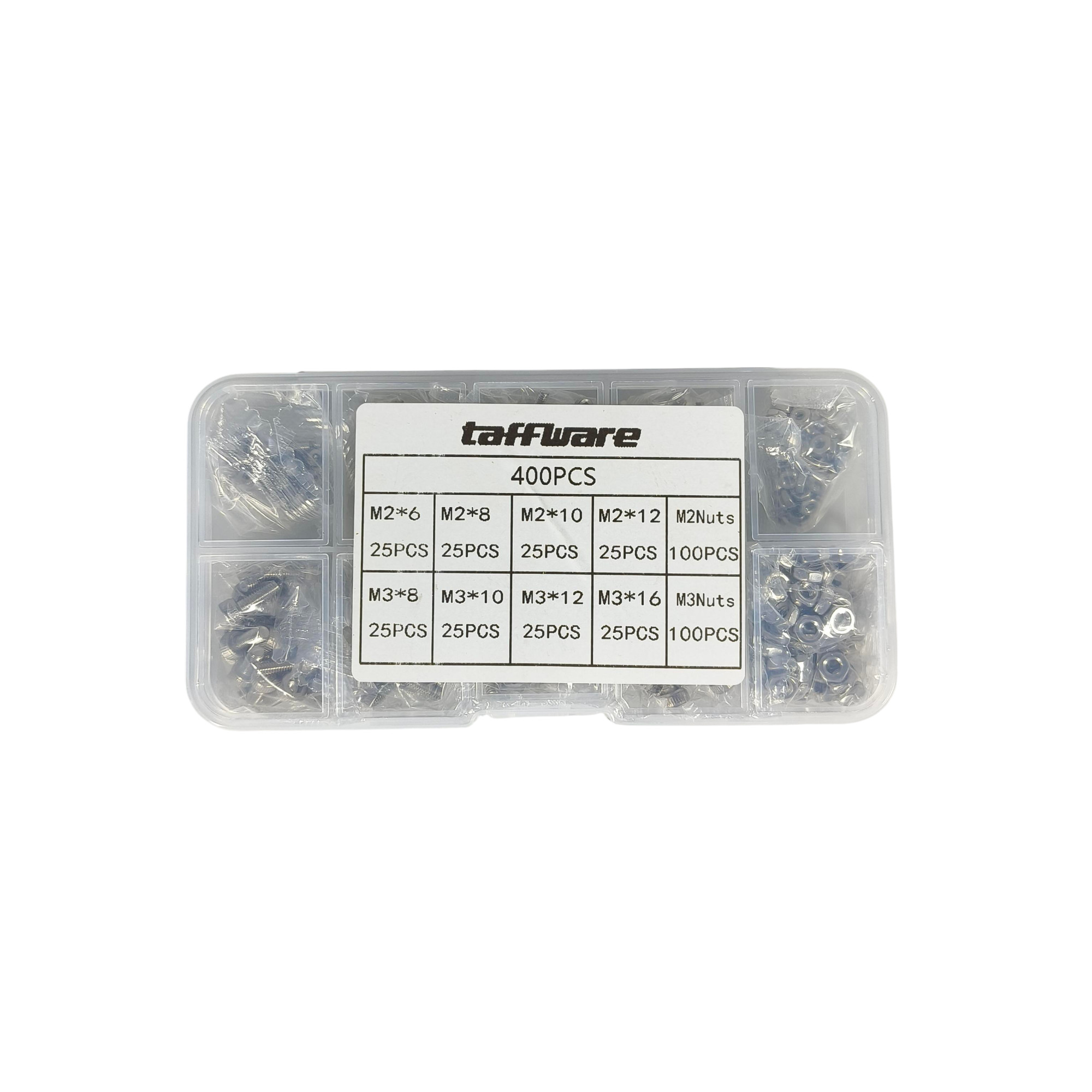 Gambar produk Taffware Baut Set Screw Bolt Nuts Hexagon Stainless Steel M2 M3 400PCS - DIN912