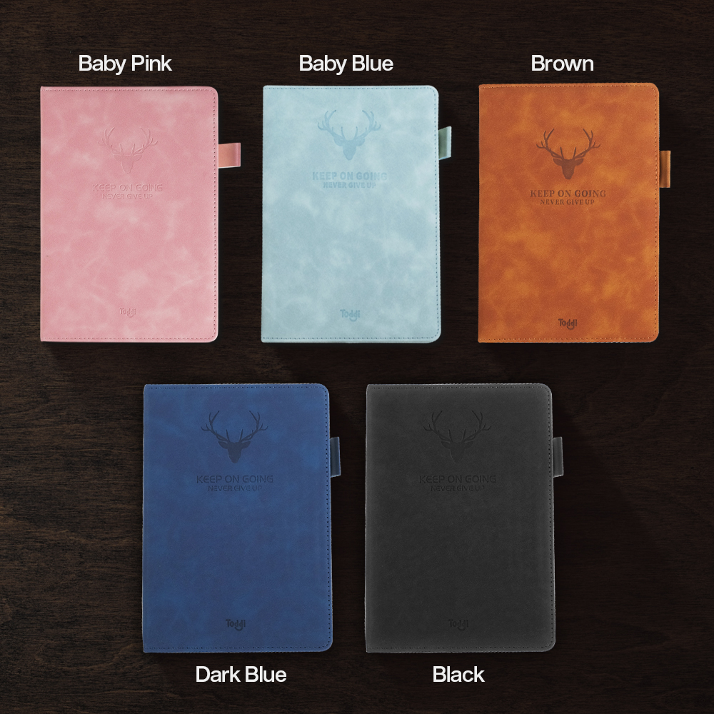 Gambar produk Toddi Buku Jurnal Hardcover Notebook Diary 80 GSM 360 Halaman Grid - CW-5025