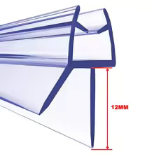 Gambar produk Villy Seal Strip Penutup Celah Pintu Kaca Kamar Mandi Tebal 4-6mm 50cm 12mm - V50
