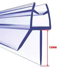 Gambar produk Villy Seal Strip Penutup Celah Pintu Kaca Kamar Mandi Tebal 4-6mm 50cm 12mm - V50