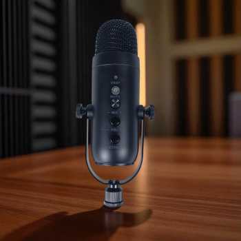Gambar produk ICREATIVE Mikrofon Kondenser USB Condenser Microphone U Shaped Frame - JD-900