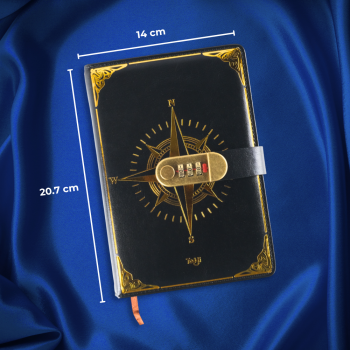 Gambar produk Toddi Buku Jurnal Leather Notebook Diary 300 Halaman with Lock - JJ-03