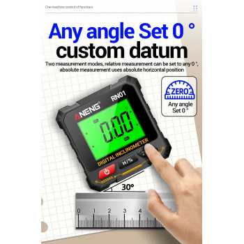 Gambar produk Aneng Angle Finder Digital Angloscope Protractor Inclinometer Magnet - RN01