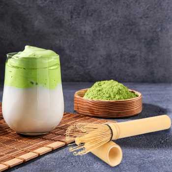 SIDIA Chasen Bamboo Whisk Long Handle Matcha Teh Jepang 56 Tangkai - S-56