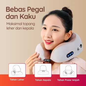 Gambar produk WTOTECH Bantal Pijat Leher Elektrik 3 Mode Neck Massager Pillow - UMP-021