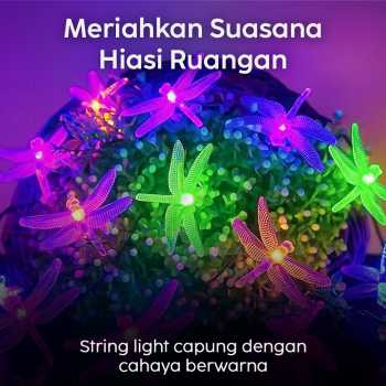 Gambar produk YUSHILED Lampu Hias String Lights Dragonfly Solar Panel IP65 8 Modes 20 LED - M088