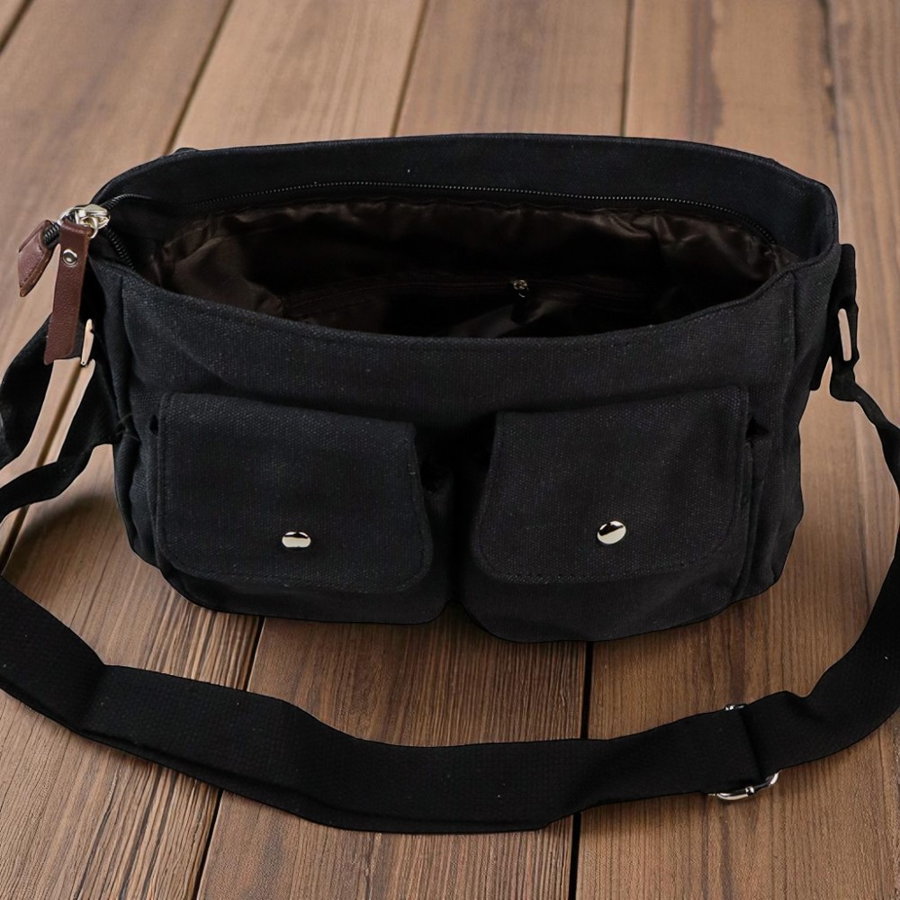 Gambar produk Rhodey Tas Selempang Messenger Bag Bahan Kanvas - 1008