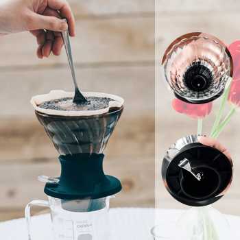 Gambar produk ANTM Filter Penyaring Kopi V60 Cone Coffee Dripper Valve Twirl - INU161