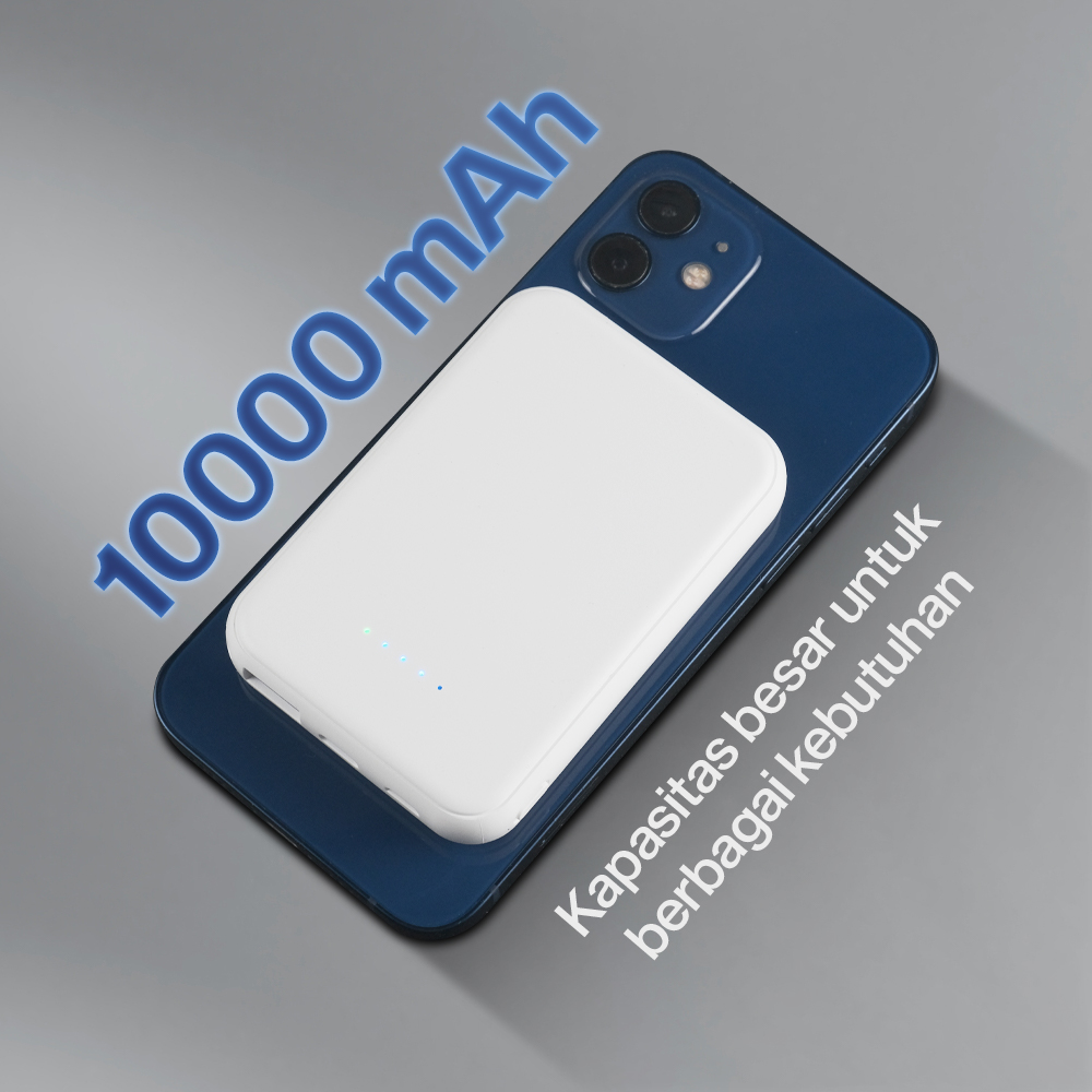 Gambar produk Tollcuudda Power Bank Wireless Magnetic MagSafe PD USB 20W 10000mAh - TC374