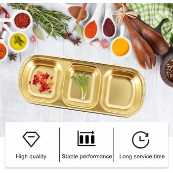 TaffHOME Tempat Saus Kecil Square Sauce Dish Plate Stainless Steel 304 - UC3