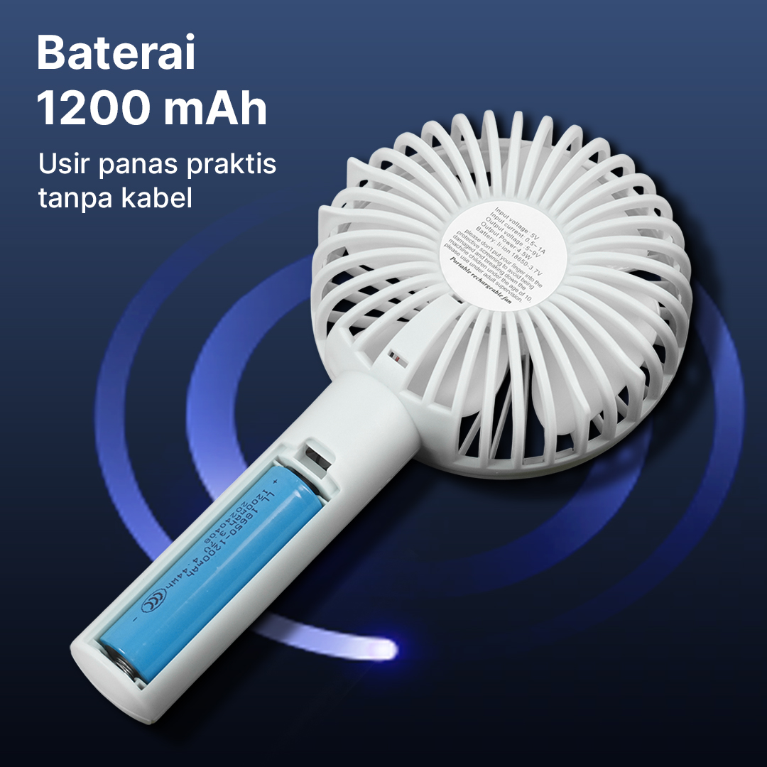 Gambar produk LivingSmart Kipas Angin Portable Genggam USB Mini Cooling Fan 1200mAh - SS-2
