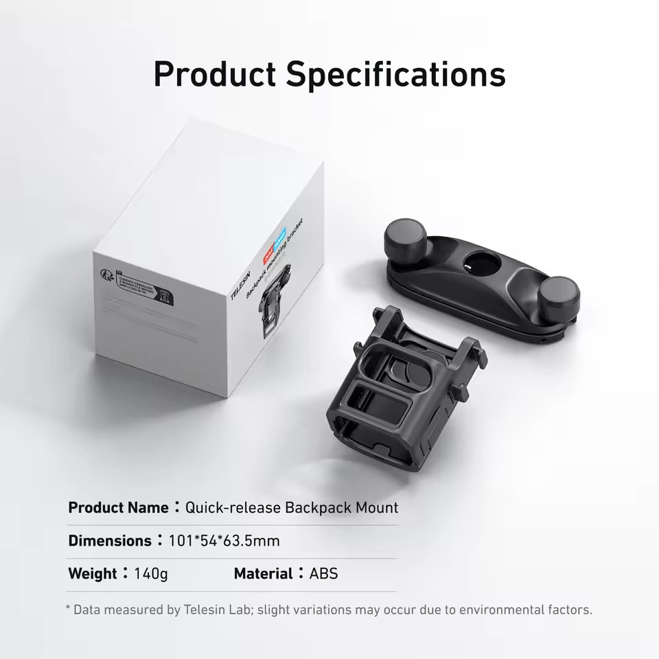 Gambar produk TELESIN Quick Release Backpack Mounting Bracket For DJI Pocket 3 - S3-JFM-02-TDJ
