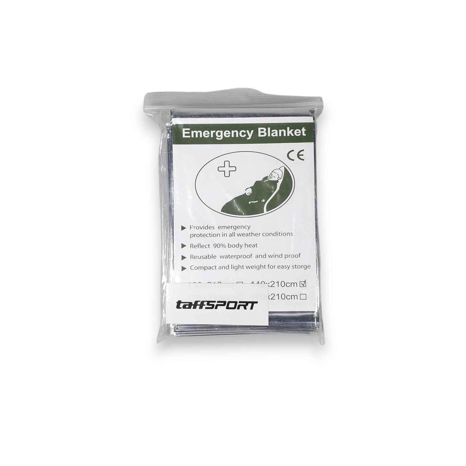 Gambar produk TaffSPORT Selimut Darurat Emergency Survival Blanket Heat Insulation 140x210cm - SL03-001