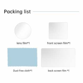 Gambar produk TELESIN Protective Film HD Pelindung Layar Lensa for DJI Action 5 Pro - S6-FLM-09-TDJ