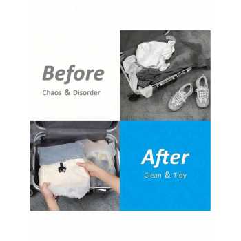 Gambar produk Drawstring Pouch Plastik Serut Waterproof Organizer Portable 16x20cm - E16