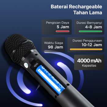 Gambar produk Lewinner Mikrofon Karaoke Wireless Bluetooth Speaker Portable - L-698