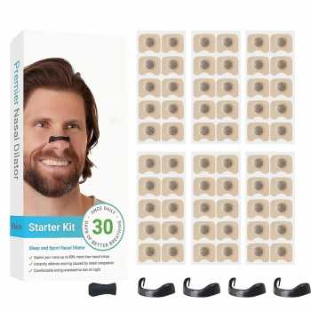 Brease Nasal Dilator Magnetic Patch Anti Snoring 4 Black Moon Clip - JK0091