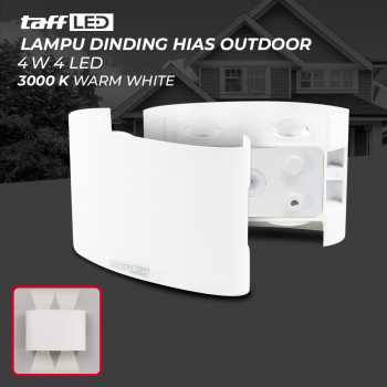 Gambar produk TaffLED Lampu Dinding Hias Outdoor Aluminium 4W 4 LED Warm White - B053