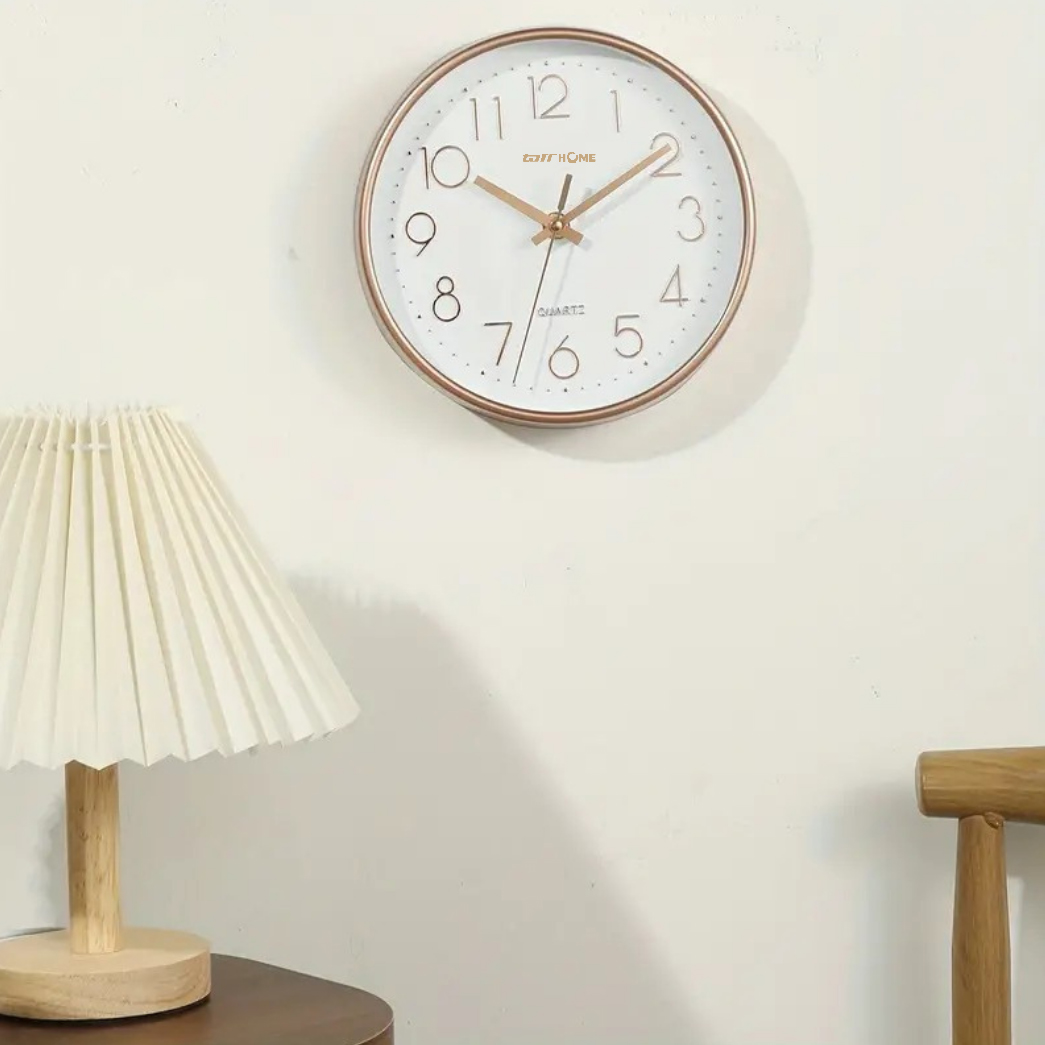 Gambar produk TaffHOME Jam Dinding Quartz Nordic Minimalist Silent Movement 20cm - DG-20