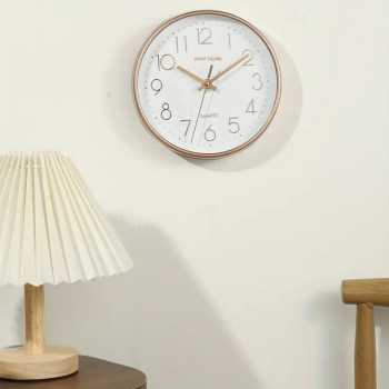 Gambar produk TaffHOME Jam Dinding Quartz Nordic Minimalist Silent Movement 20cm - DG-20