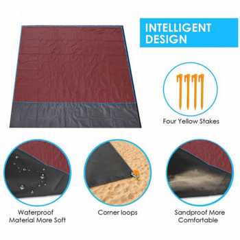 Gambar produk TaffSPORT Tikar Lipat Matras Camping Piknik Outdoor Waterproof Mat 2x2.1M - FS-008