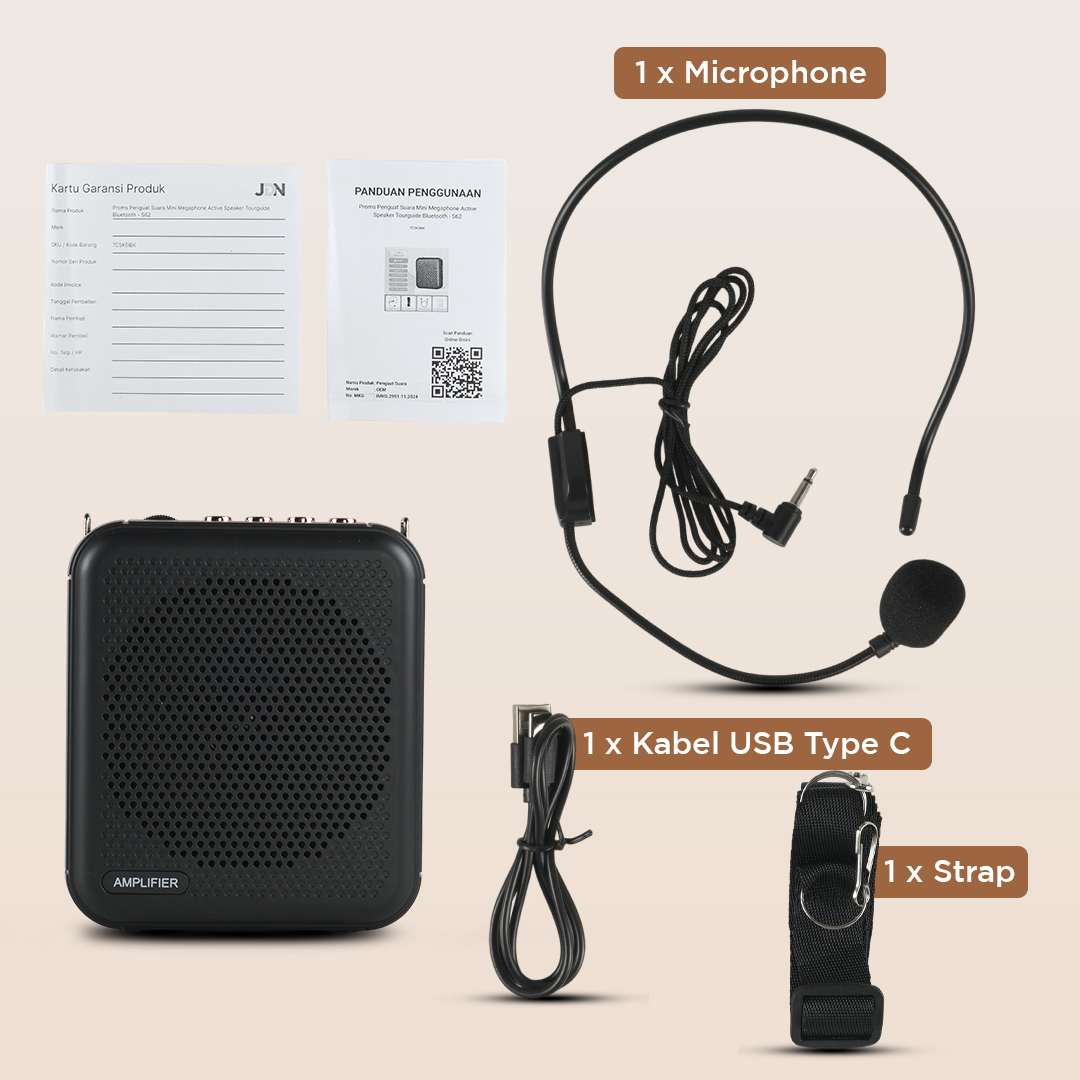 Gambar produk Proms Penguat Suara Mini Megaphone Active Speaker Tourguide Bluetooth - S62