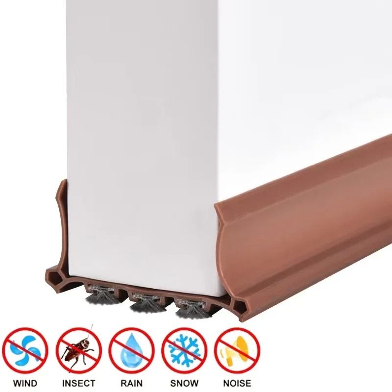 Gambar produk TPSK Lis Pintu Penghalang Debu Serangga Door Seal Strip 1Mx55mm - TP149