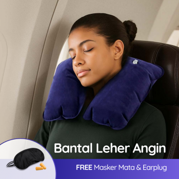 Gambar produk Bantal Leher Travel Angin Earplug Eyemask Inflatable Neck Pillow