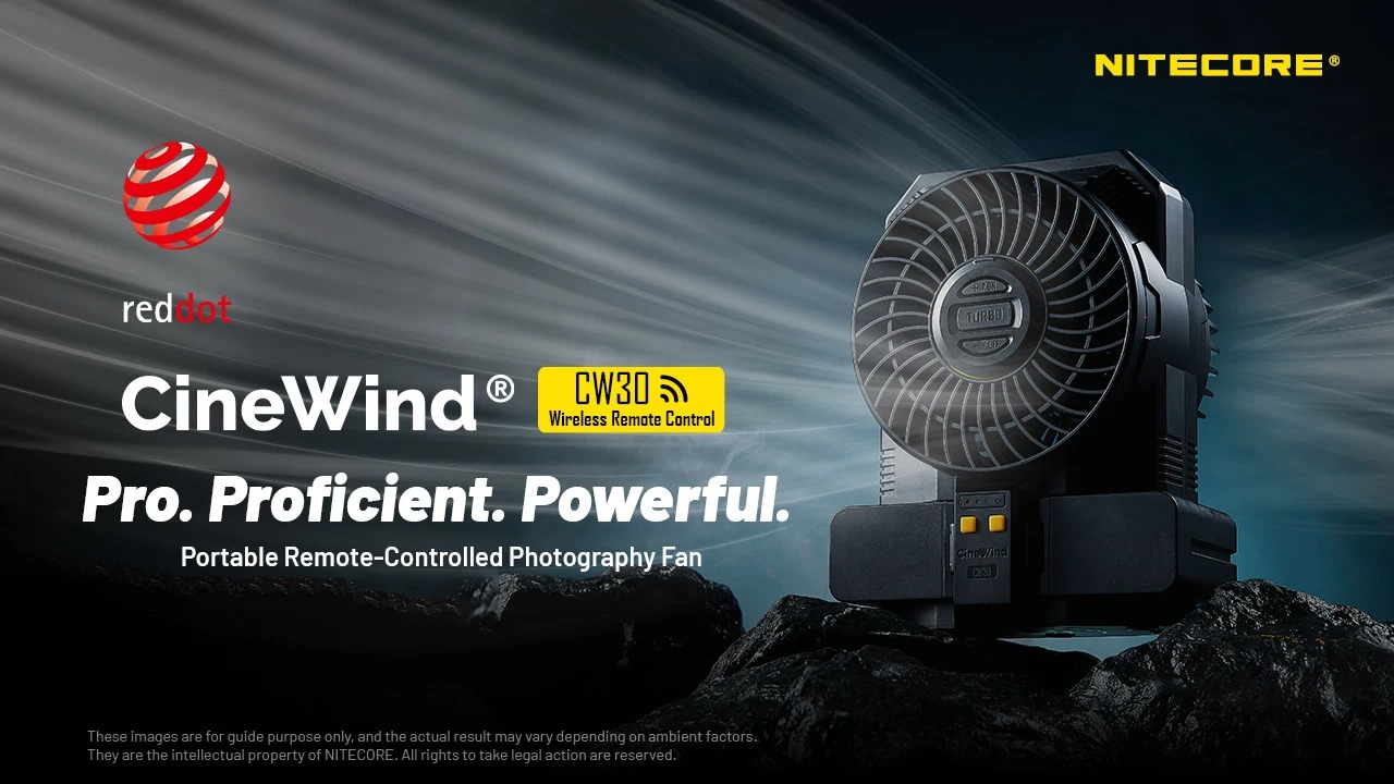 Gambar produk NITECORE Kipas Angin Portable CineWind Photography Fan 7900RPM - CW30