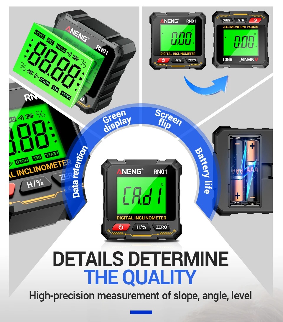 Gambar produk Aneng Angle Finder Digital Angloscope Protractor Inclinometer Magnet - RN01