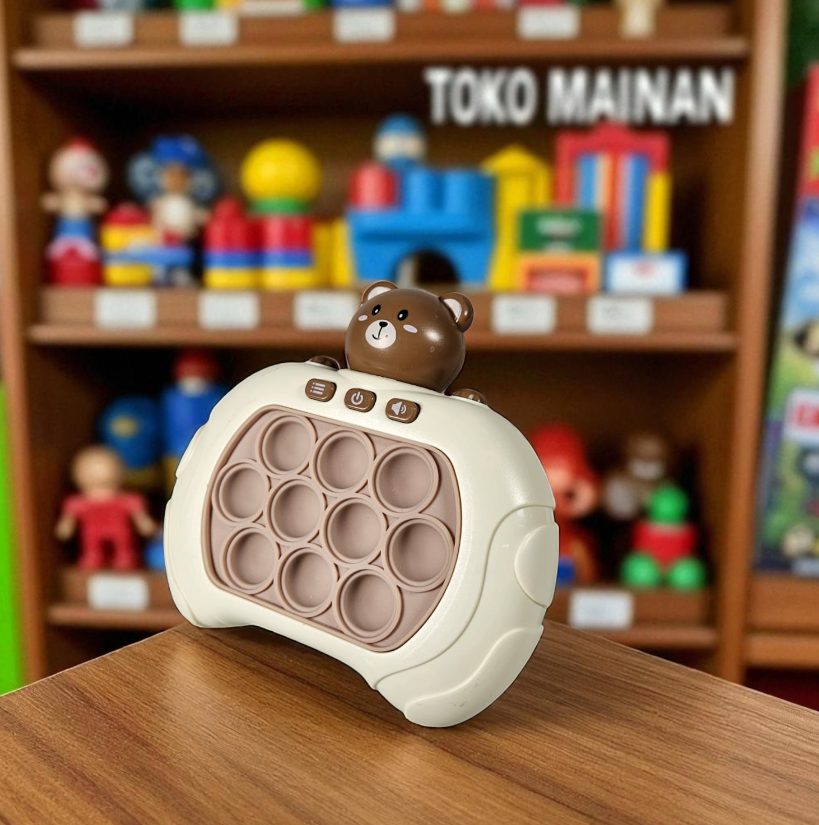 Gambar produk QUICK Mainan Pop It Elektrik Gopher Bear Game Console 3rd Generation - Q3