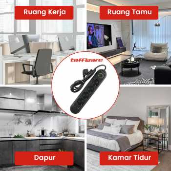 Gambar produk Taffware Stop Kontak USB Port EU Plug 10A 110-250V 2500W 4 Lubang - QL-1071U / QL-1072U