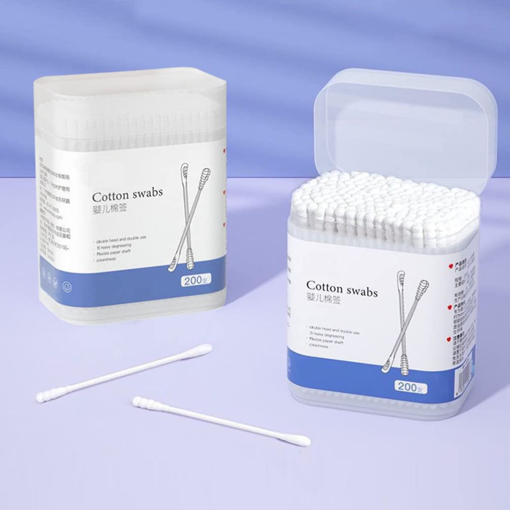 Gambar produk BTX Cotton Swab Korek Kuping Double Headed Baby Ear Boogers 200 PCS - INU129