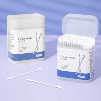 Gambar produk BTX Cotton Swab Korek Kuping Double Headed Baby Ear Boogers 200 PCS - INU129