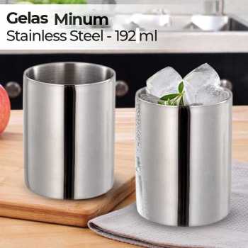 Mugumu Gelas Stainless Steel 201 Korea Single Wall Glass 192ml - MG031
