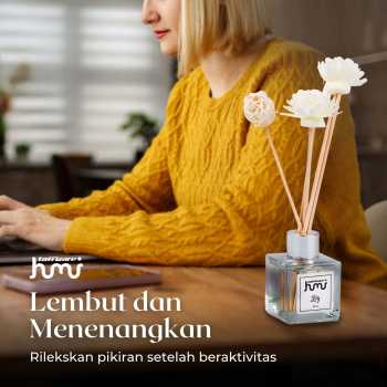 Gambar produk Taffware HUMI Pengharum Ruangan Reed Diffuser with Rattan Sticks 50ml Lily - DF-099