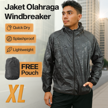 Gambar produk LENTHIMEN Jaket Olahraga Quick-dry Windbreaker XL - WY-01
