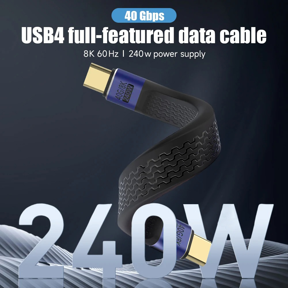 Gambar produk MOSHOU Kabel USB Type C Data Cable Thunderbolt 240W 40Gbps 8K - MO5