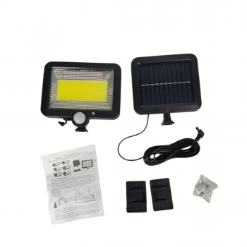 Gambar produk YuYi Lampu Dinding Solar Sensor Gerak Waterproof 100LED Cool White - SMT-F100