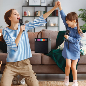 Gambar produk MUWIND Speaker Bluetooth Karaoke Portable RGB with 2 Wireless 10W - WJ-A837