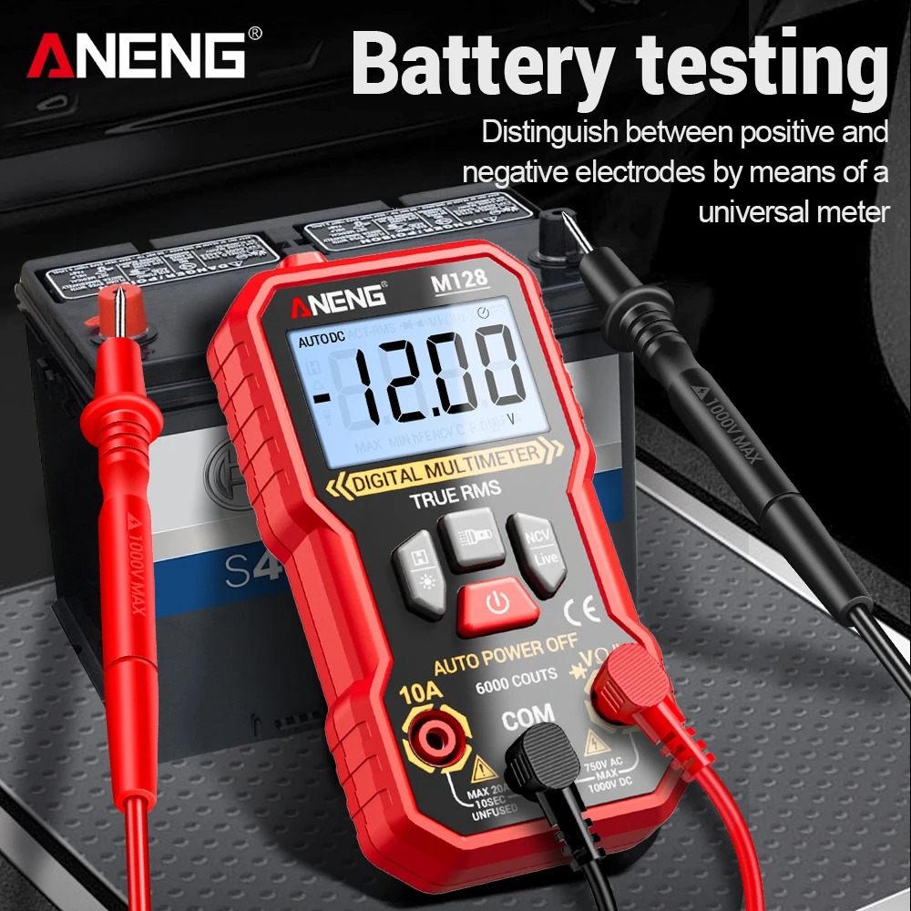 Gambar produk ANENG Digital Multimeter Voltage Tester AC/DC NCV Flash 6000 Counts - M128