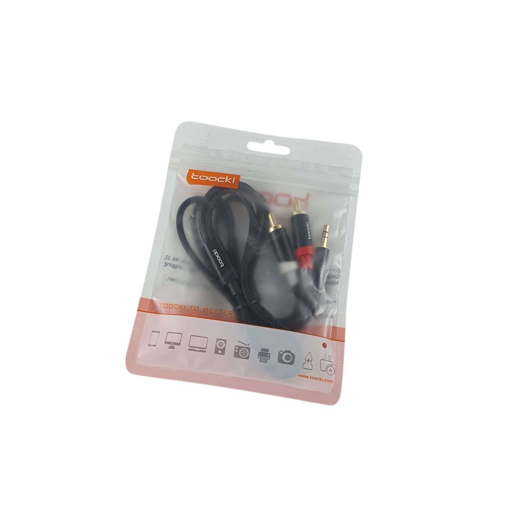 Gambar produk Toocki Kabel Audio Jack 3.5mm to Dual RCA Splitter Stereo Surround 1M - TYPX4-MY