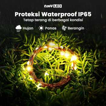 Gambar produk TaffLED Lampu Hias String Lights Waterproof 100 LED with Solar Panel - M071