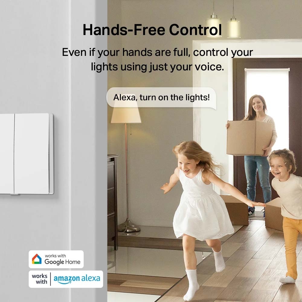 Gambar produk Tp-Link Smart Light Switch 2 Gang 1 Way 250V 3250W - TAPO S220
