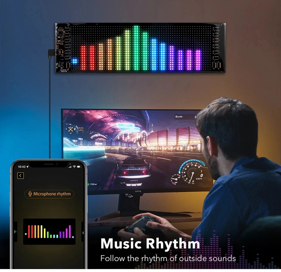 Gambar produk Wisciton LED Matrix Panel Bluetooth Flexible Waterproof 89.8x19.2cm - W19