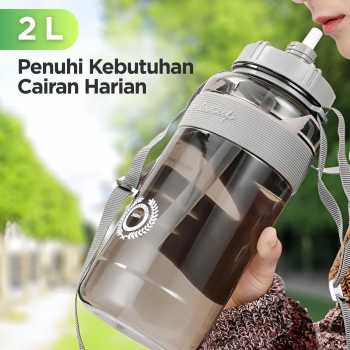 Gambar produk Niehaina Botol Minum Plastik Sport Water Bottle with Straw 2L - HA437