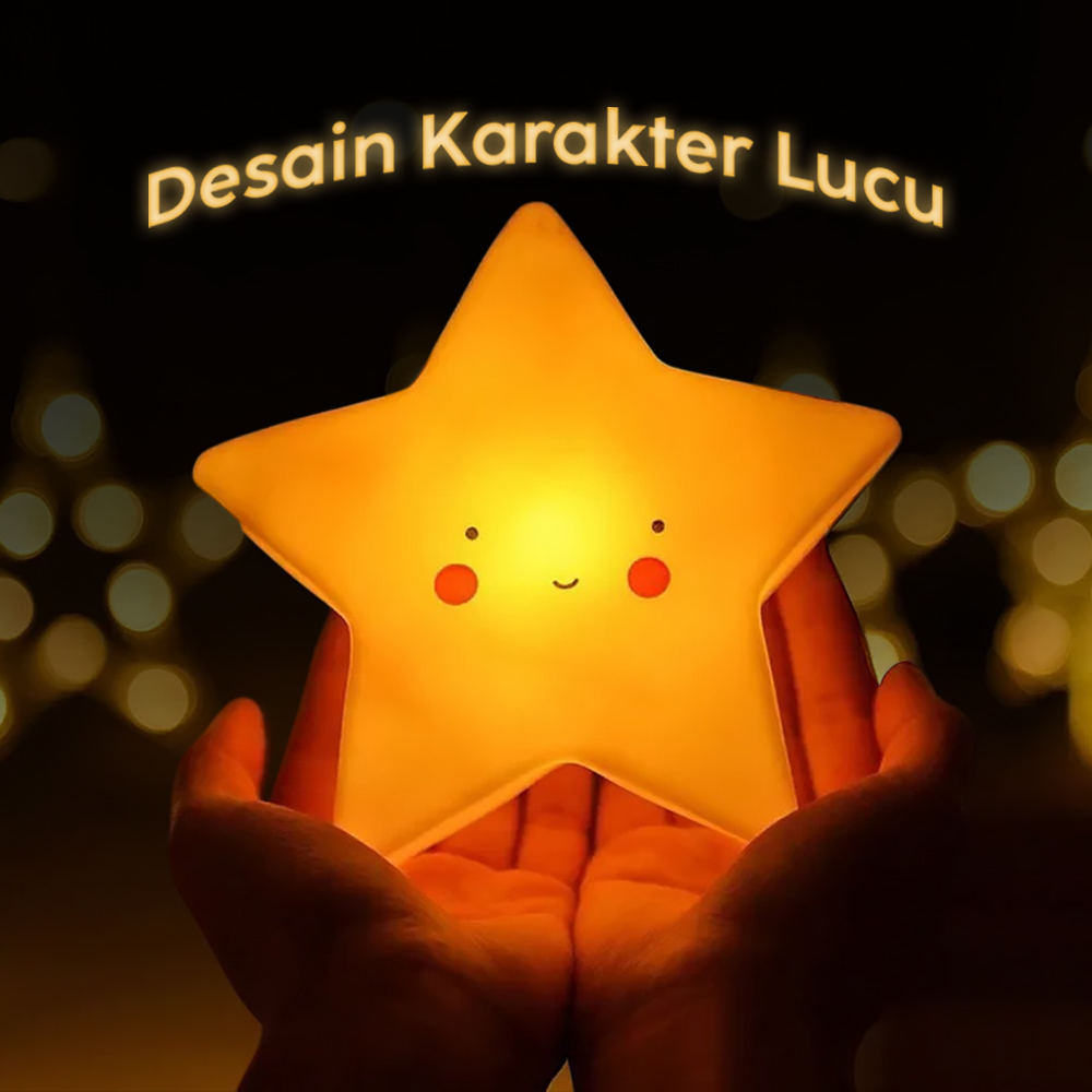 Gambar produk FGHGF Lampu Tidur LED Anak Karakter Lucu 1W Bintang - FGH01