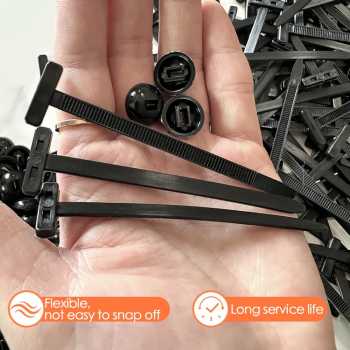 Gambar produk EOPEE Kabel Ties Self Locking Stopper Push Mount 2x9cm 100 PCS - E100