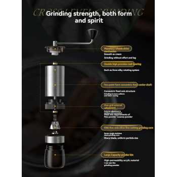 Gambar produk IZL Alat Penggiling Kopi Manual Coffee Grinder Seven Cornered Steel - I-88