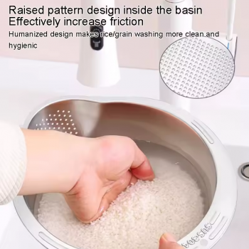 Gambar produk WONDER Pencuci Beras Rice Washer Strainer Bowl Stainless Steel - WD2